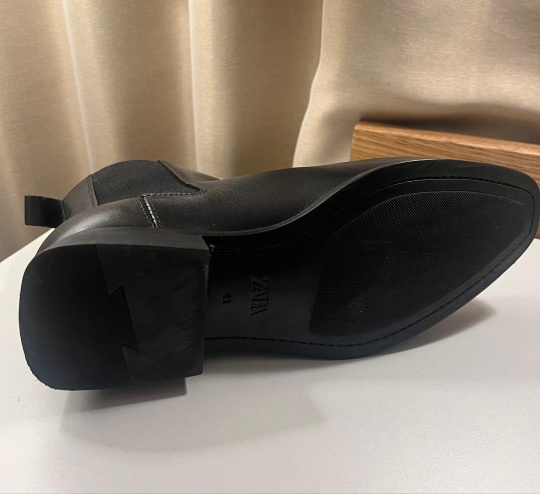 ZARA 黒 サイドゴアブーツ