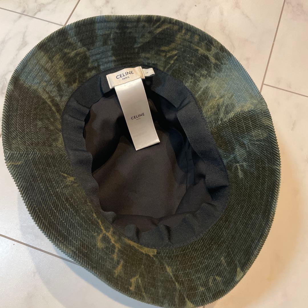 CELINE コーデュロイ 迷彩 バケットハット