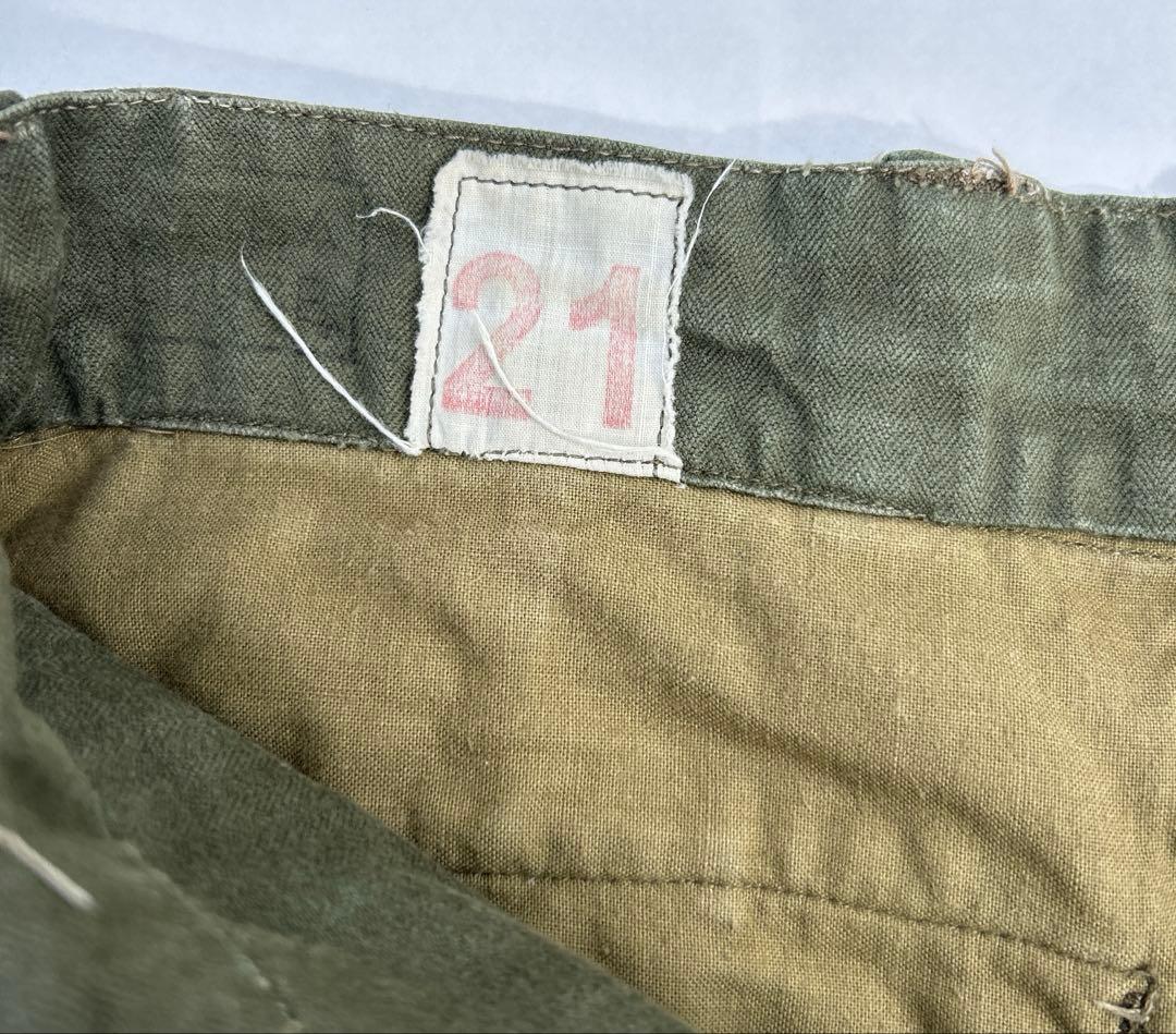 【サイズ21】M65 フランス軍　後期　カーゴパンツ　ヘリンボーン