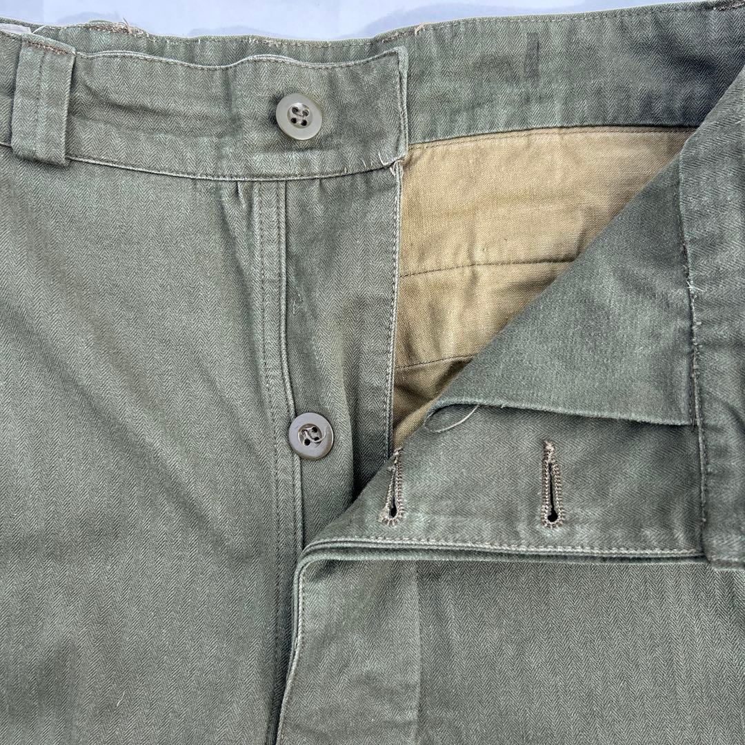 【サイズ21】M65 フランス軍　後期　カーゴパンツ　ヘリンボーン