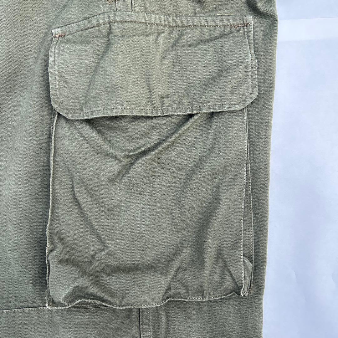 【サイズ21】M65 フランス軍　後期　カーゴパンツ　ヘリンボーン
