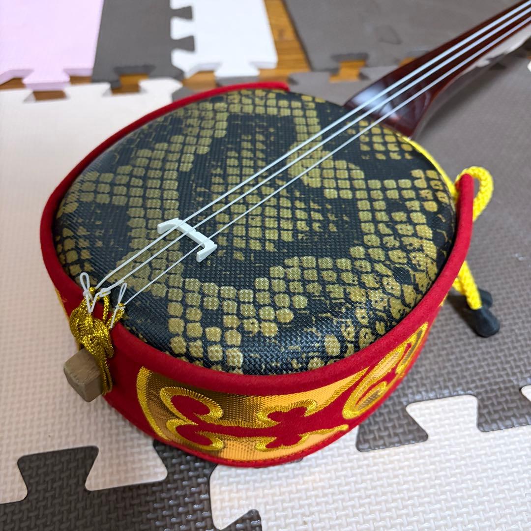 沖縄 三線 人工皮 合皮 琉球 弦楽器　蛇三線