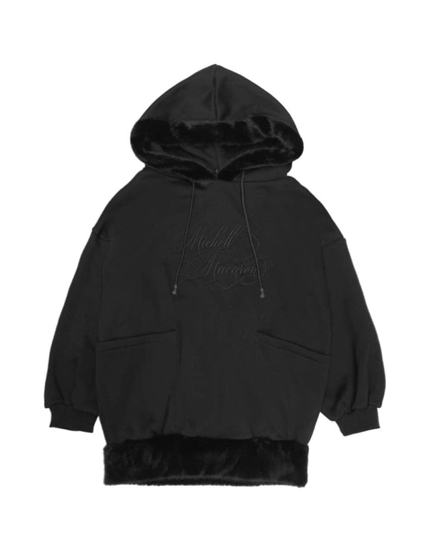 新品タグ付 ミシェルマカロン ファートリミングビックパーカー ブラック