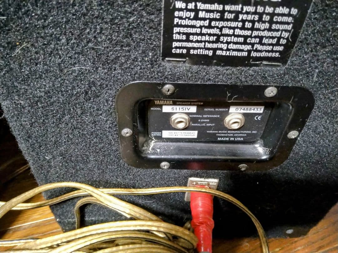 YAMAHA 38cm2WayスピーカーS115.２台セット、スタンド、ケーブル