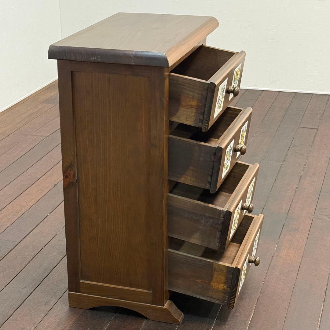 H112K34 スペイン製 バレンシアパイン家具 4段チェスト