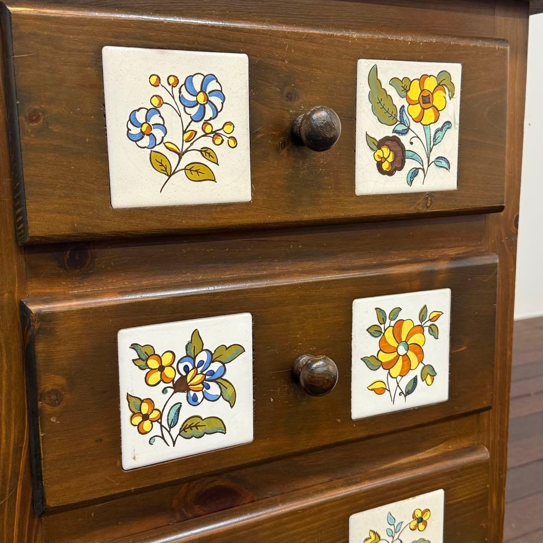 H112K34 スペイン製 バレンシアパイン家具 4段チェスト