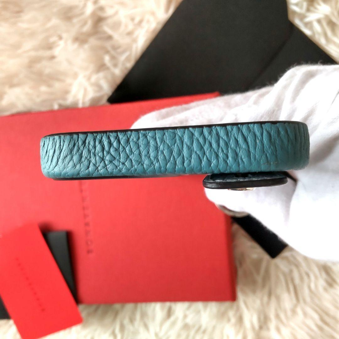 極美品✨BONAVENTURA iPhone 16 ハンドル付き 青 バイカラー