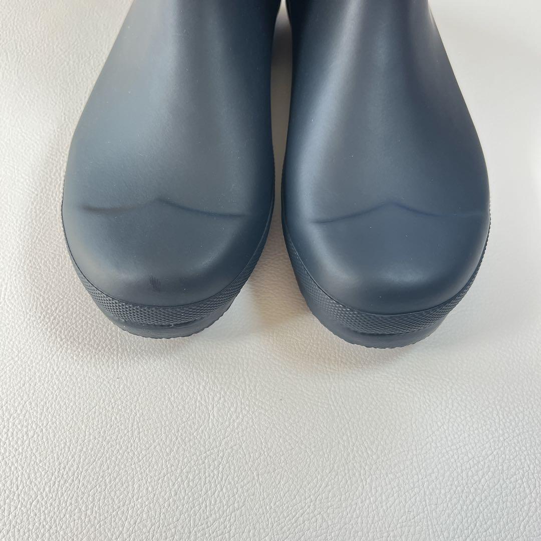 未使用級✨ハンター サイドゴア レインシューズ ネイビー　UK5 24