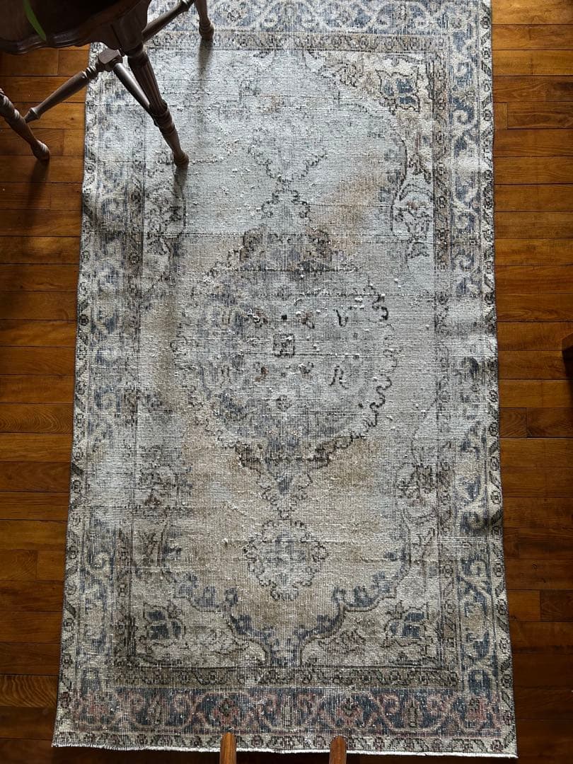 113×202 shabby chic style トルコ ヴィンテージラグ