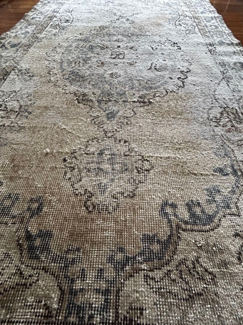 113×202 shabby chic style トルコ ヴィンテージラグ