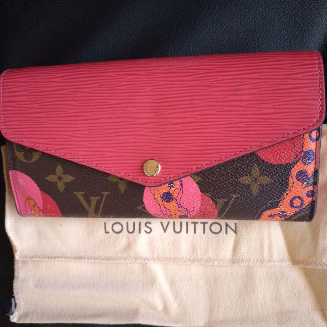 LOUIS VUITTON 限定品長財布 レッド/ブラウン