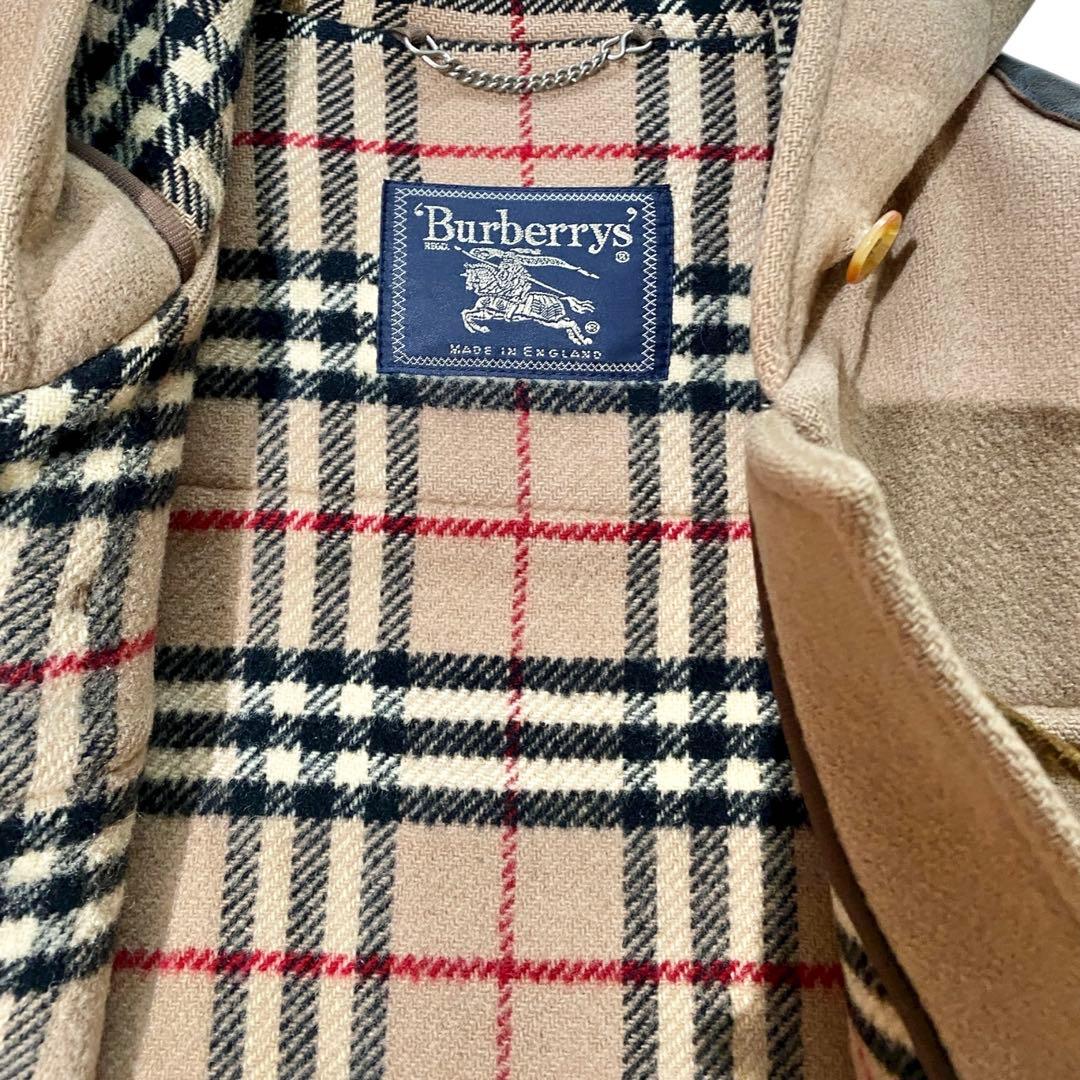 英国製 XL　Burberry　バーバリー　ノバチェック　ウール　ダッフルコート