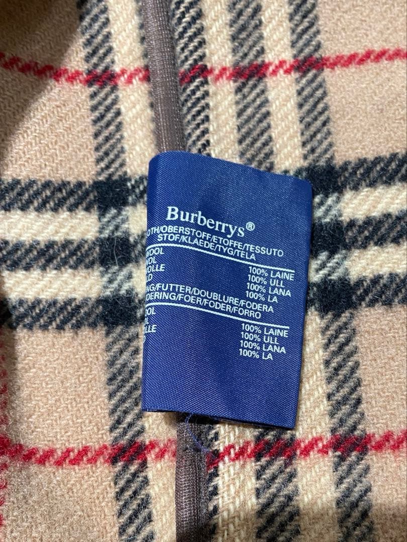 英国製 XL　Burberry　バーバリー　ノバチェック　ウール　ダッフルコート