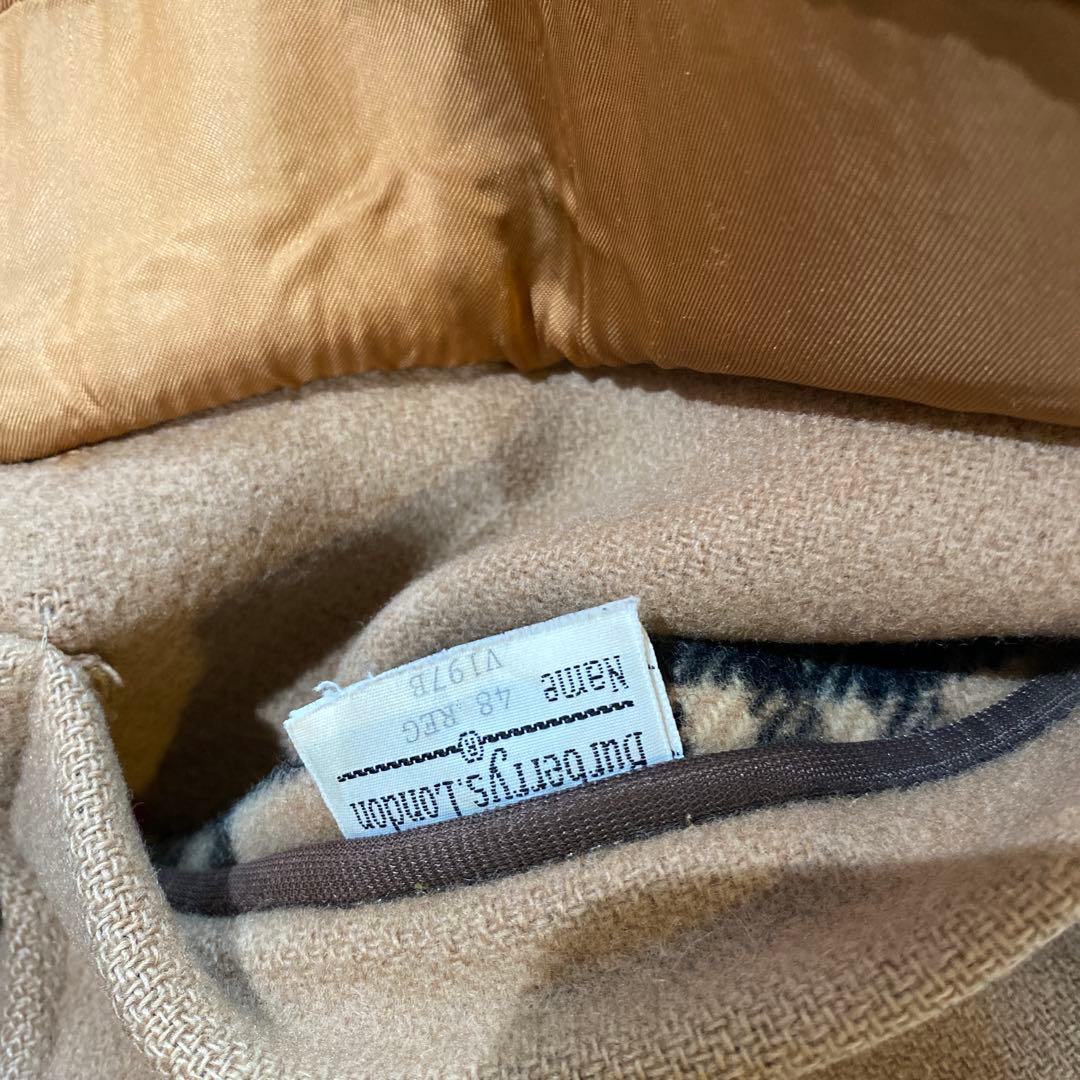 英国製 XL　Burberry　バーバリー　ノバチェック　ウール　ダッフルコート