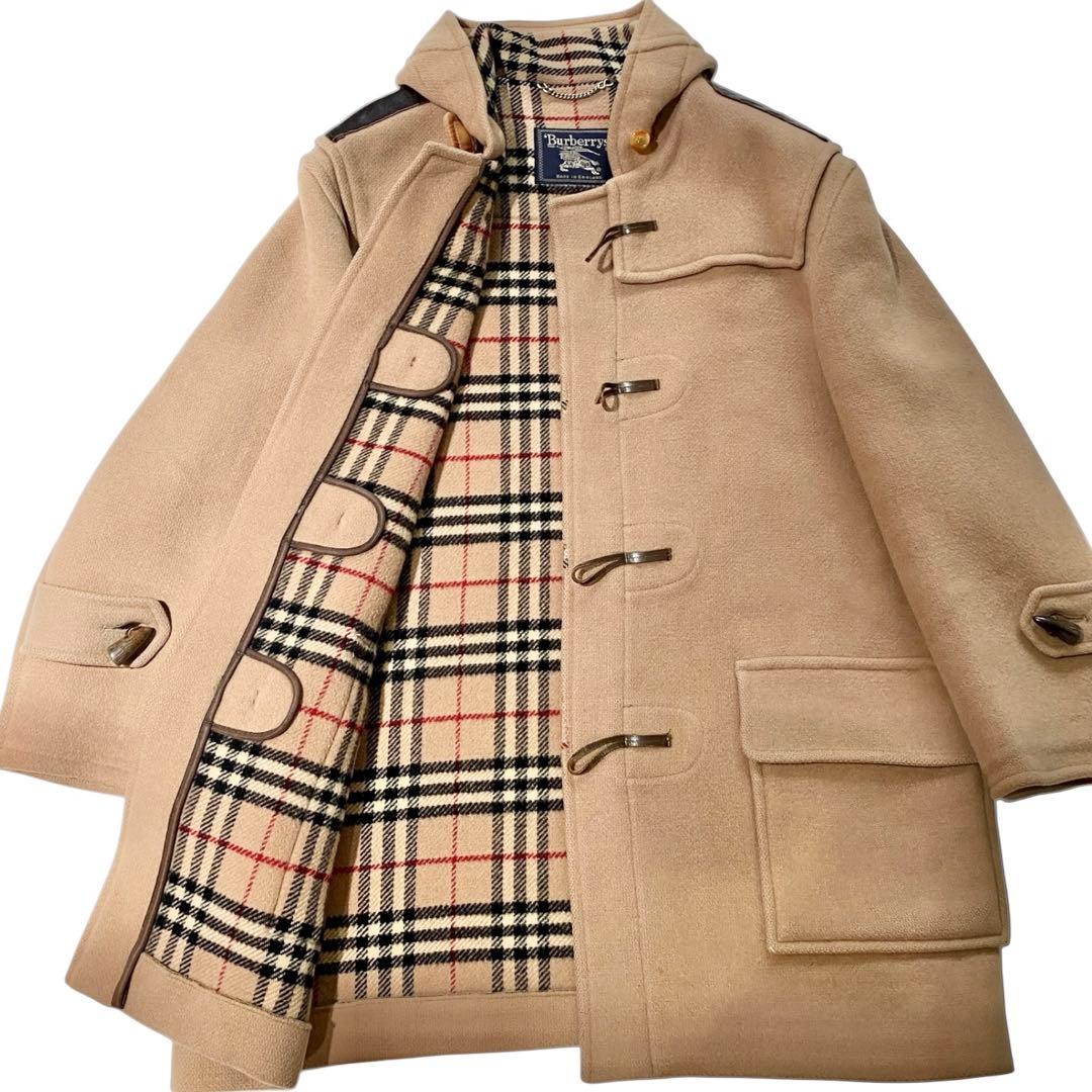 英国製 XL　Burberry　バーバリー　ノバチェック　ウール　ダッフルコート