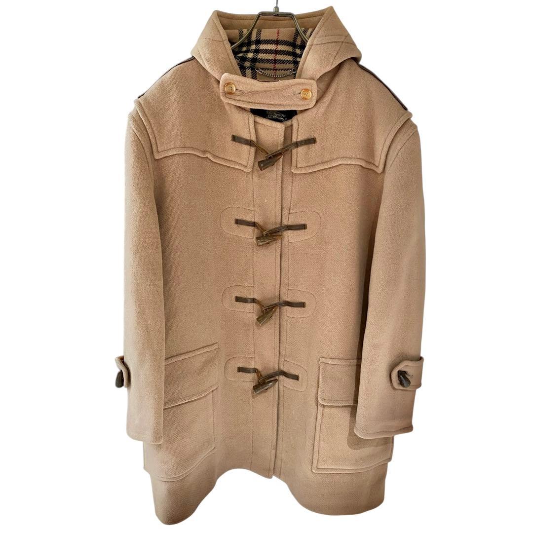 英国製 XL　Burberry　バーバリー　ノバチェック　ウール　ダッフルコート