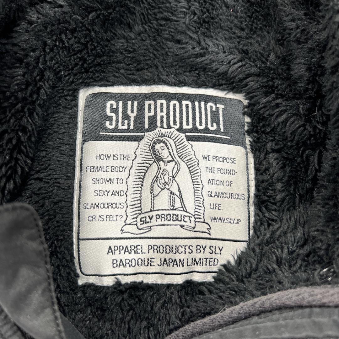 【SLY】黒モッズコート 1 ファーフード 裏ボア 防寒