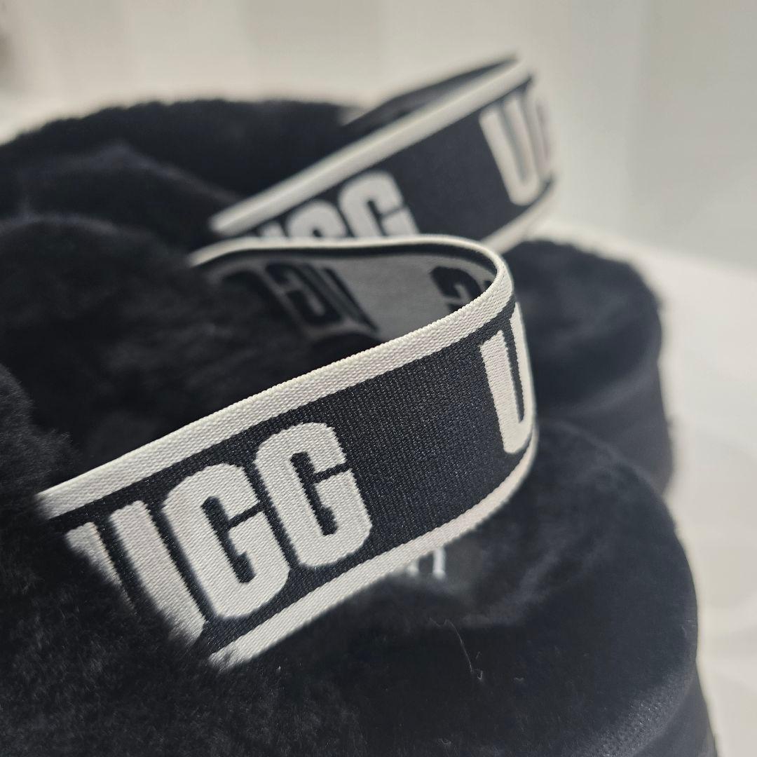 UGG アグ ファーサンダル ディスコ クロス スライド 厚底サンダル 22cm