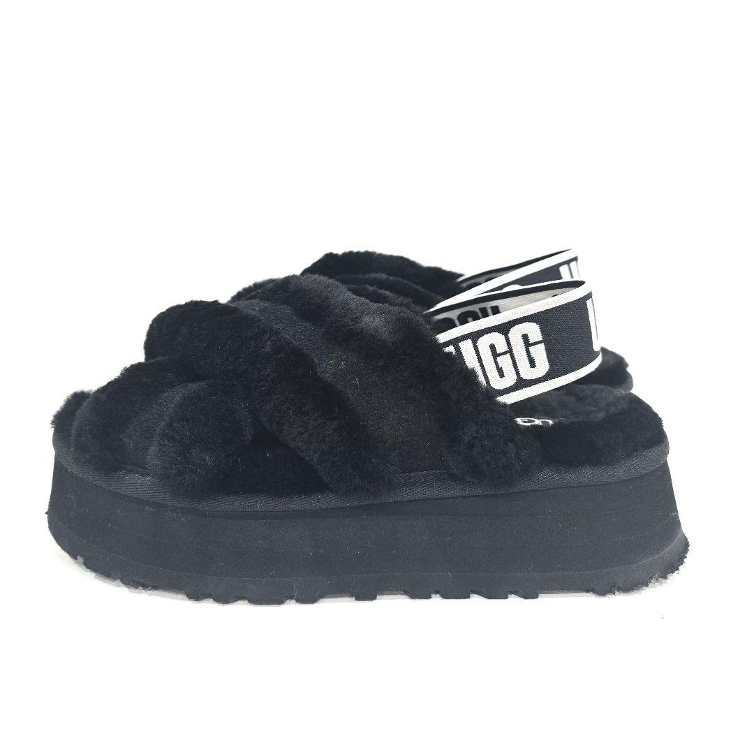 UGG アグ ファーサンダル ディスコ クロス スライド 厚底サンダル 22cm