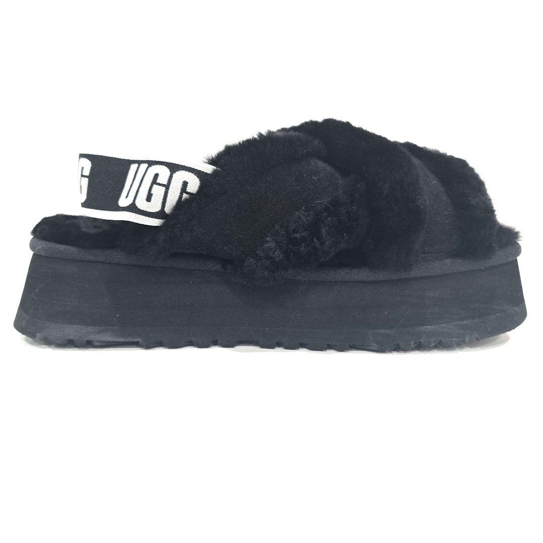 UGG アグ ファーサンダル ディスコ クロス スライド 厚底サンダル 22cm