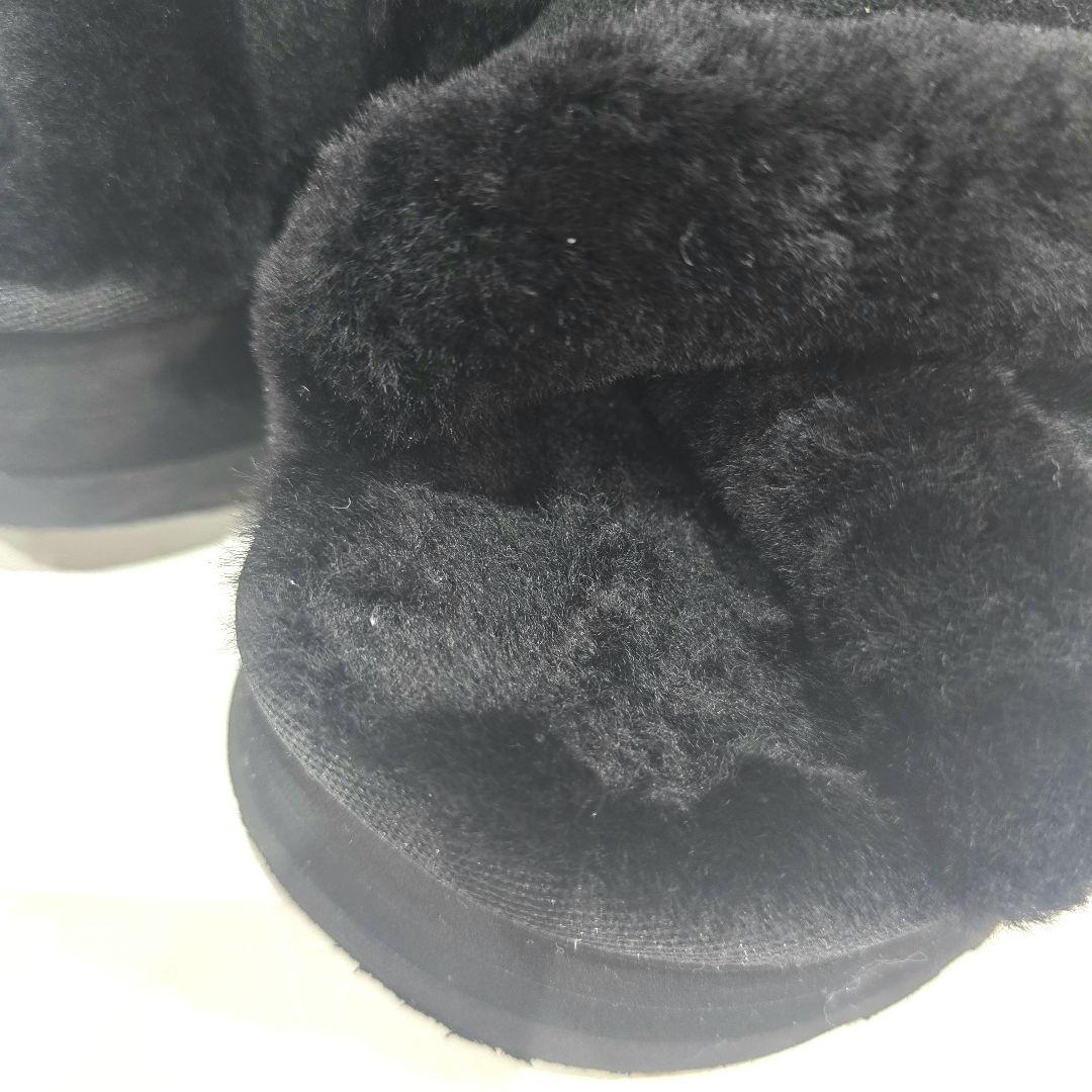 UGG アグ ファーサンダル ディスコ クロス スライド 厚底サンダル 22cm