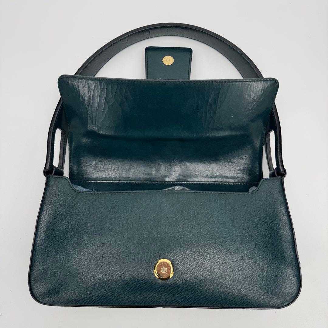 ジバンシー 4Gロゴ レザー ハンドバッグ ショルダーバッグ 肩掛け 濃緑