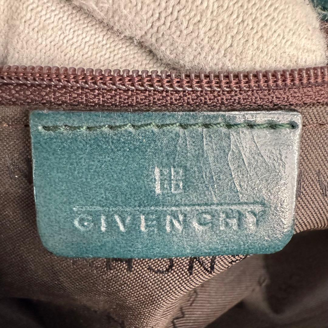 ジバンシー 4Gロゴ レザー ハンドバッグ ショルダーバッグ 肩掛け 濃緑