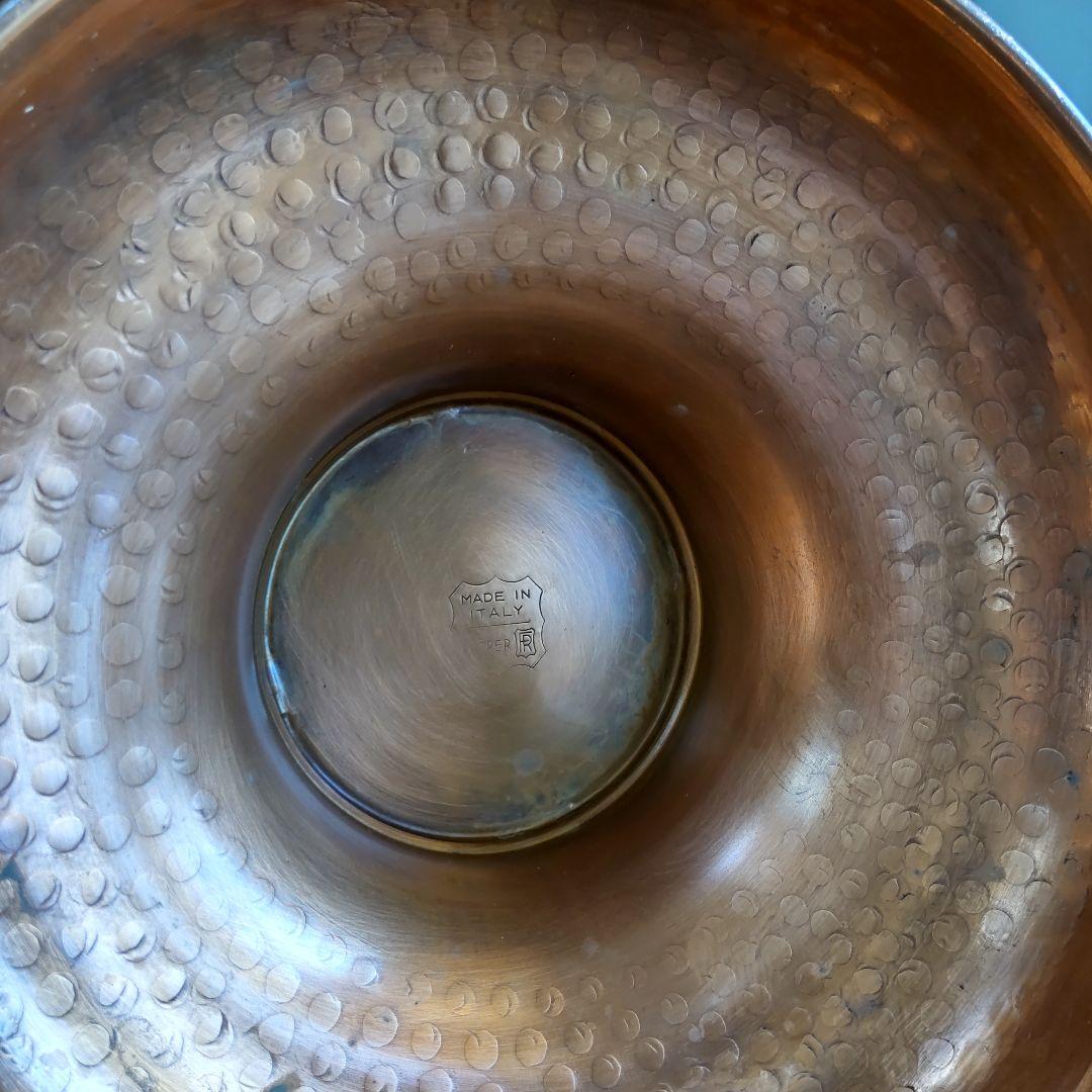 【銅の大きな花瓶】イタリア製　傘立て　ヴィンテージ　花びん　コッパー