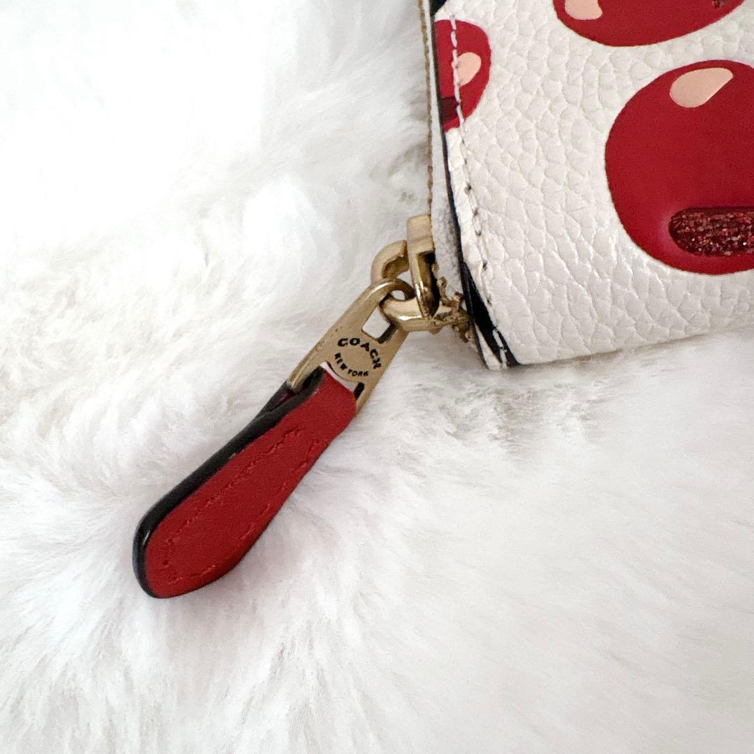 COACH 長財布 チェリー ラウンドファスナー