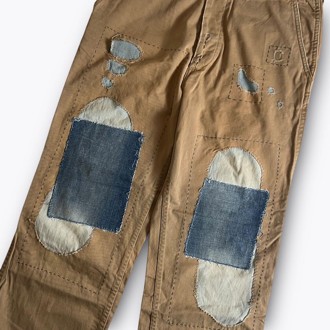 RRL REPAIRED CHINO TROUSERS ダメージ加工 32×32