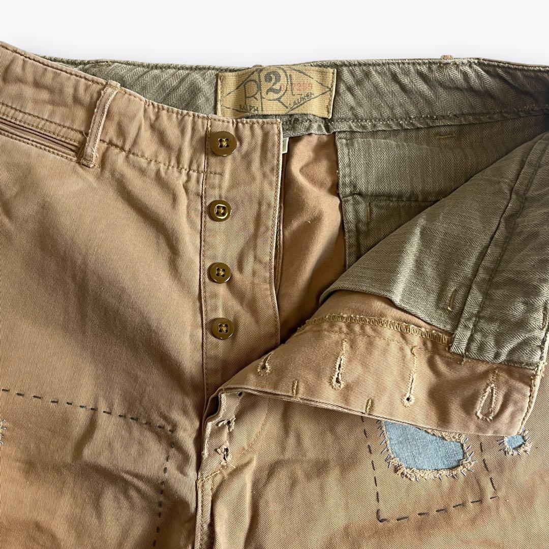 RRL REPAIRED CHINO TROUSERS ダメージ加工 32×32