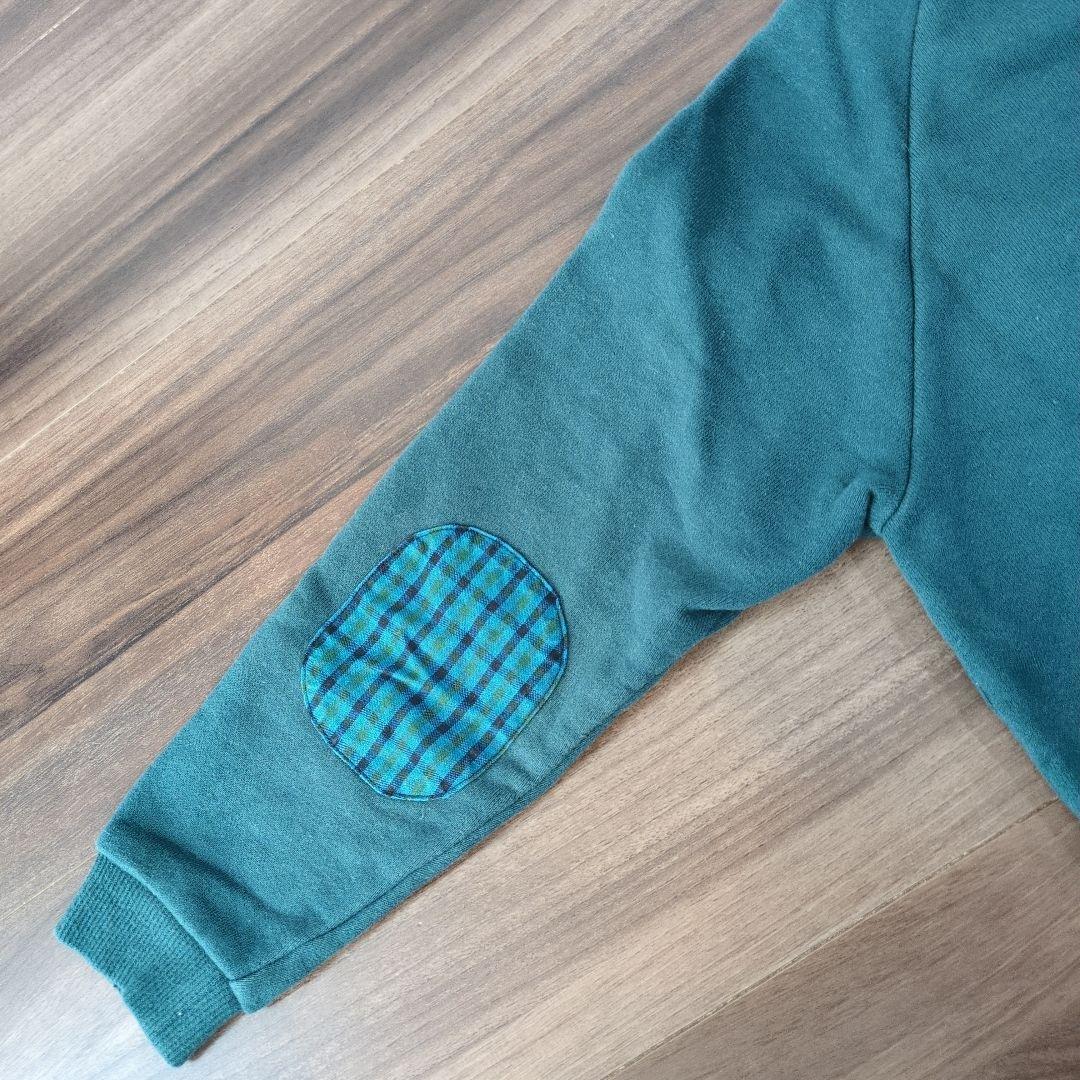 【美品】familiar　チェック袖　イギリス　兵隊　トレーナー　110