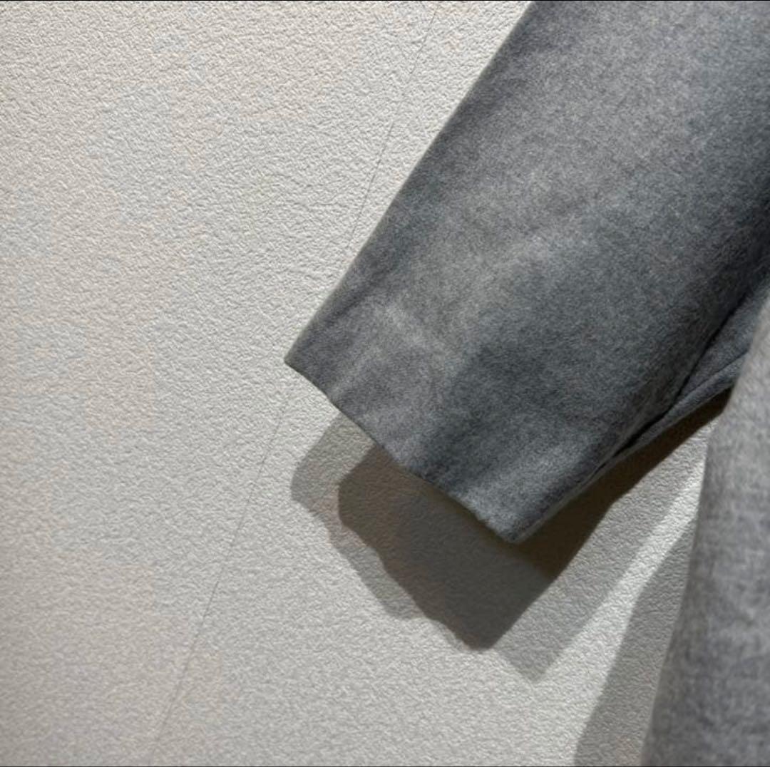 希少 美品 ENFOLD 上質 ウール ラウンドヘム カットソー グレー