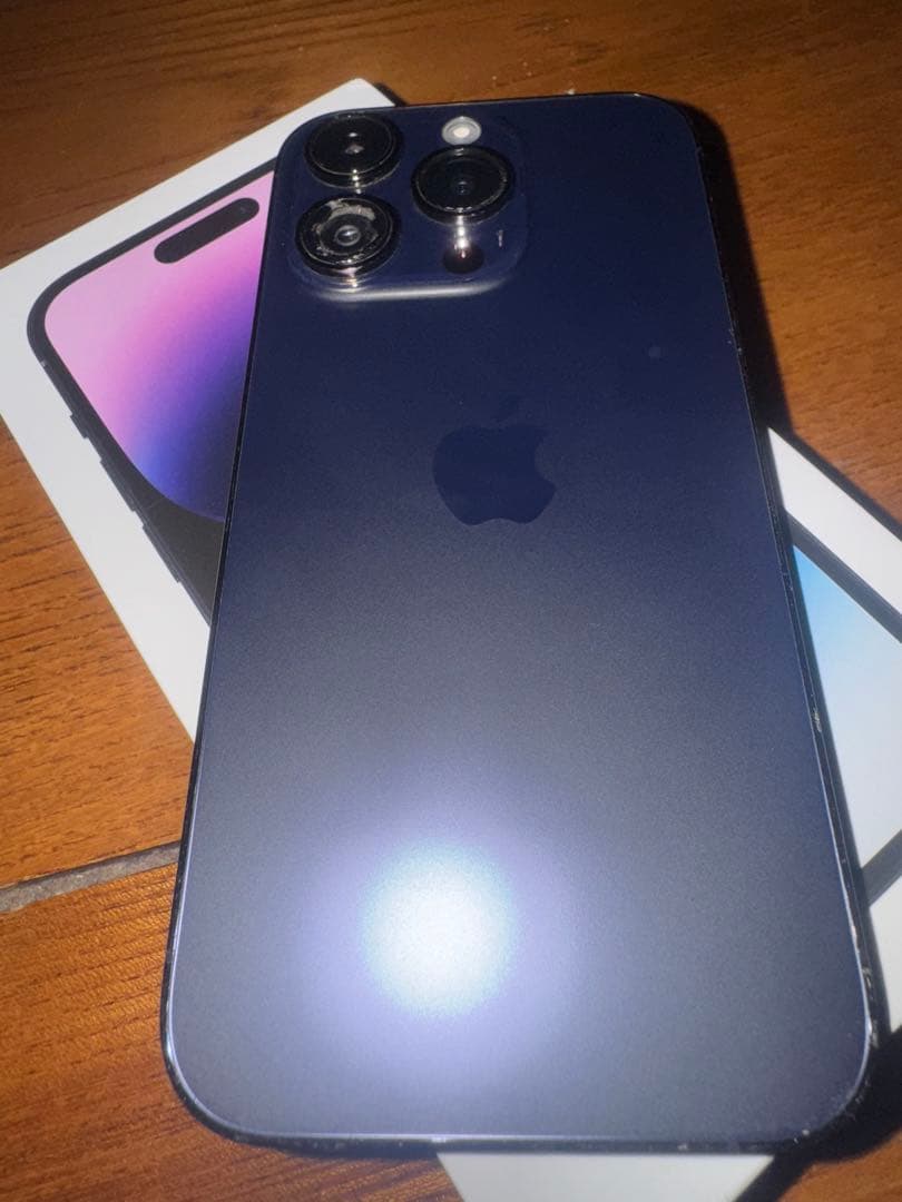 ☆最安 Apple iPhone 14 Pro ディープパープル 本体 箱あり☆