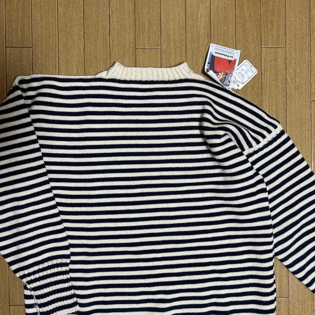 ルトリコチュール/イギリス製/ウール/ボーダー/ニット/セーター/未使用