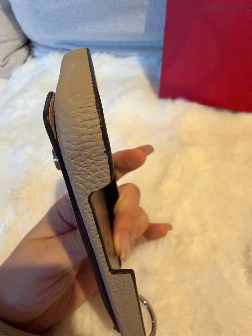 ボナベンチュラ ストラップ付きケース ベージュiPhone14