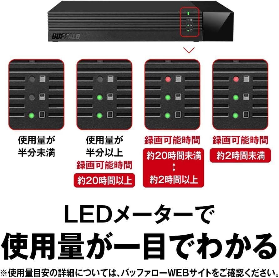 バッファロー 外付けHDD 2TB HDV-SAM2.0U3-BKA