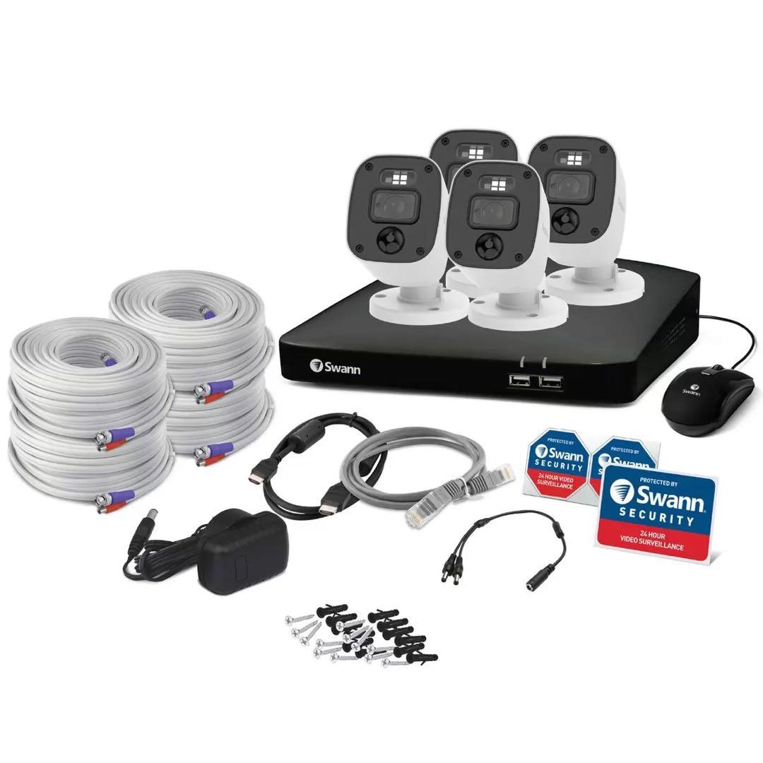 新品　Swann 防犯カメラDVRセキュリティシステム フルHDカメラ４台セット
