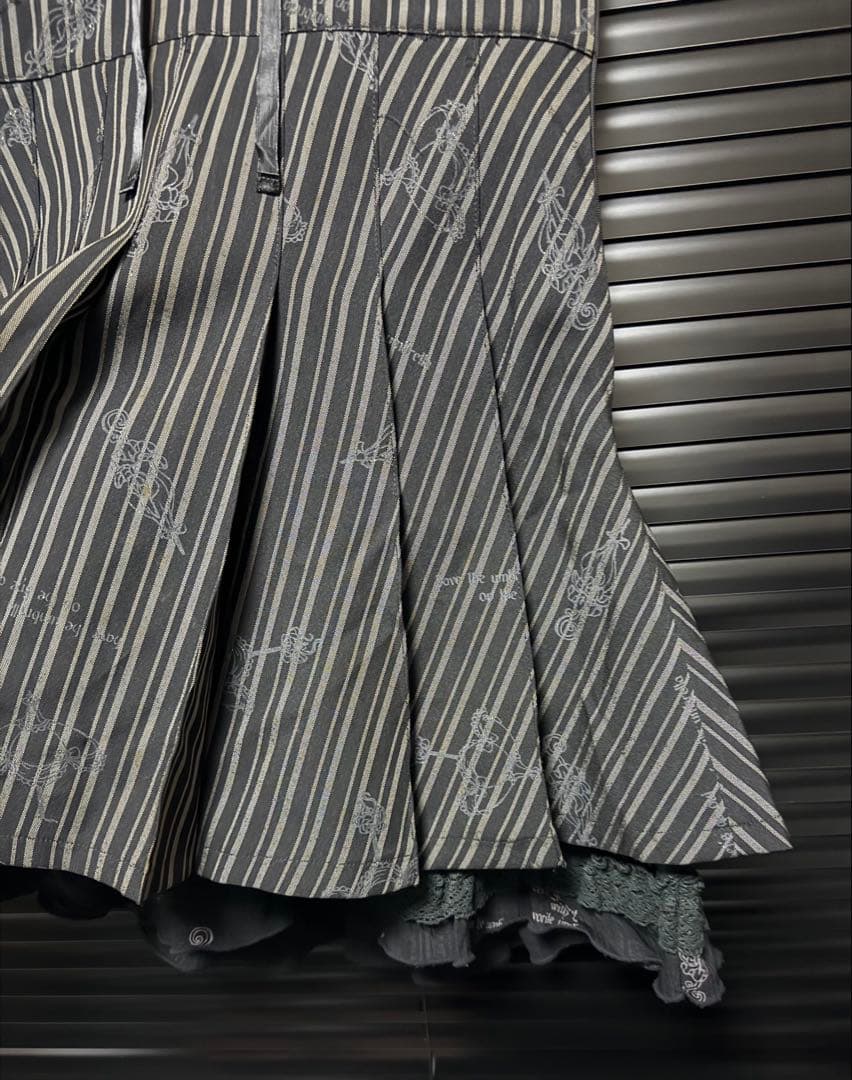 h.naoto FRELL セーラー レース ストライプ柄 ワンピース ゴスロリ