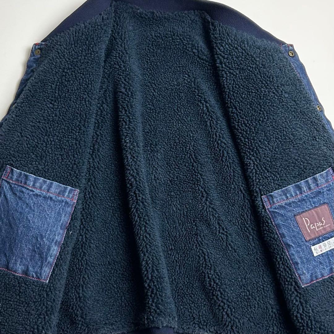 【希少】PAPAS(パパス)インディゴデニムボンバージャケット/ブルゾン/M