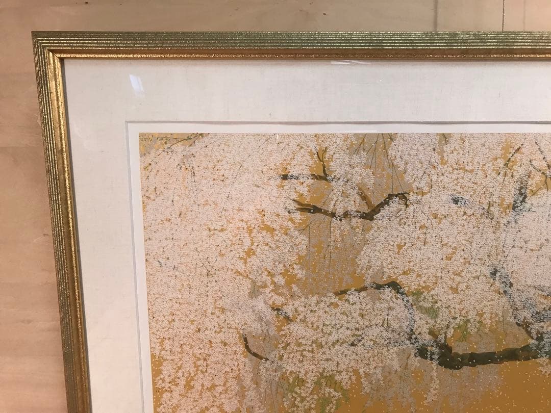 メル24736さま専用　中島千波「醍醐寺三宝院枝垂櫻吹雪」シルクスクリーン