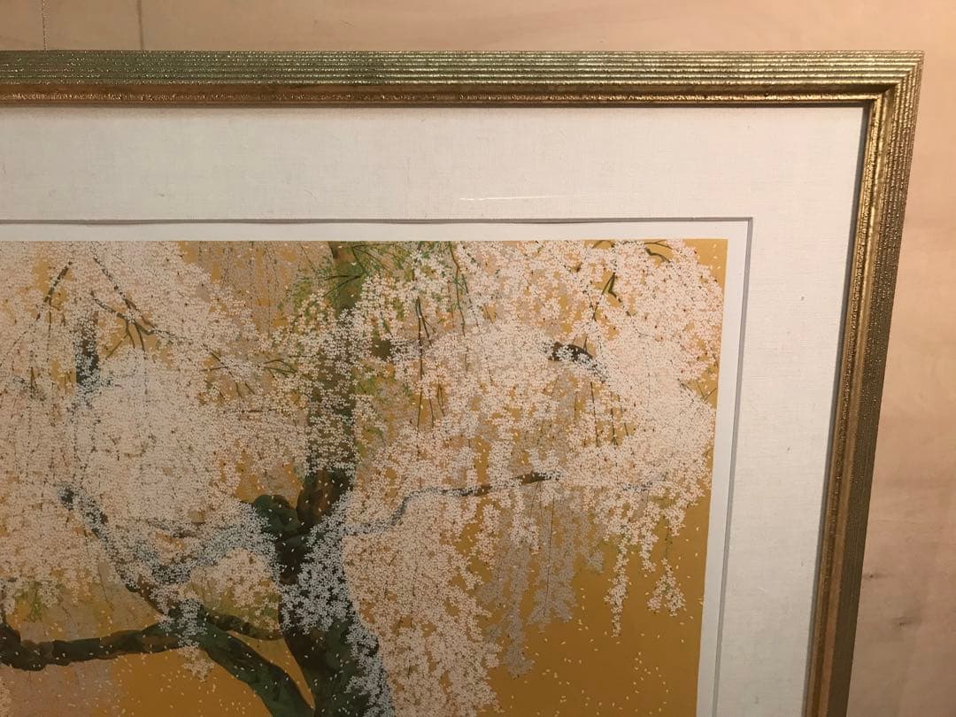 メル24736さま専用　中島千波「醍醐寺三宝院枝垂櫻吹雪」シルクスクリーン