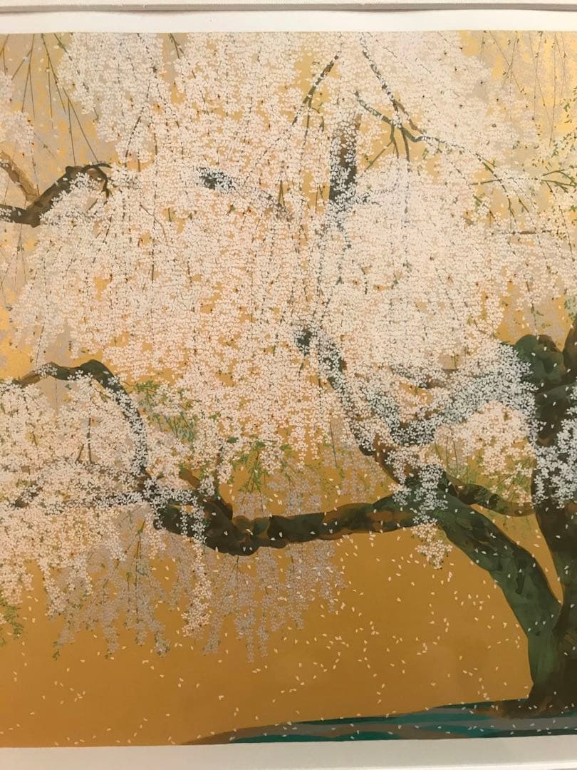 メル24736さま専用　中島千波「醍醐寺三宝院枝垂櫻吹雪」シルクスクリーン