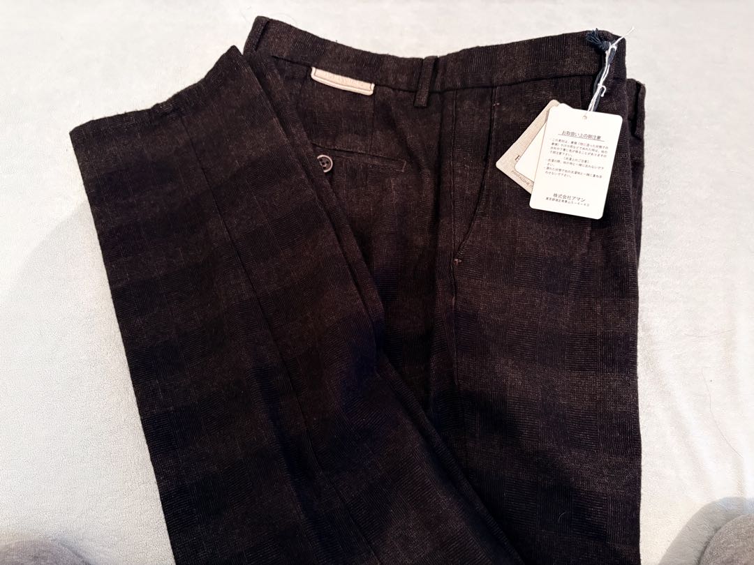 新品　BERWICH ダークブラウン スラックス パンツ　ベルウィッチ　48