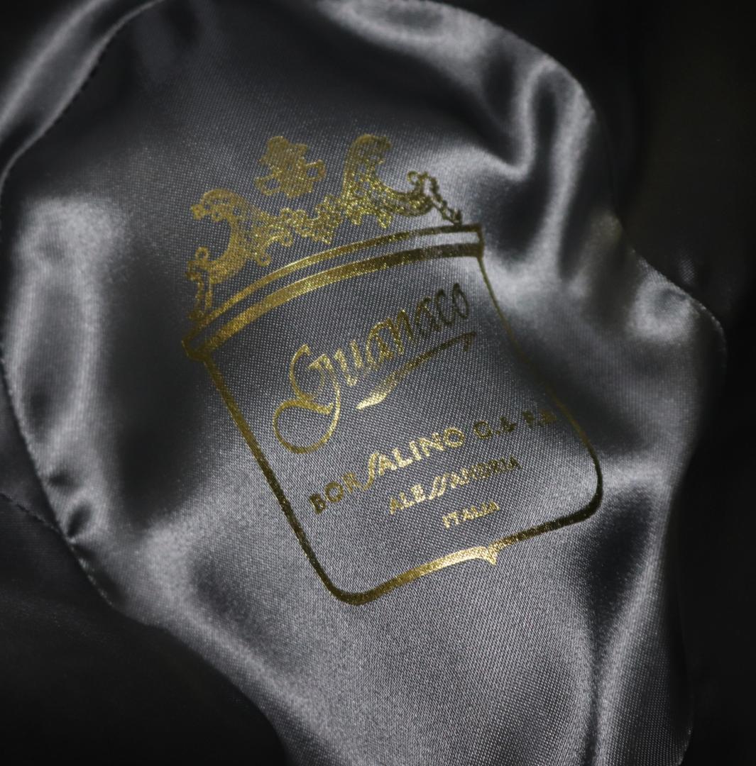 新品【ボルサリーノ】高級グアナゴ 兎 グアナゴの毛 ファーフェルトハット 60