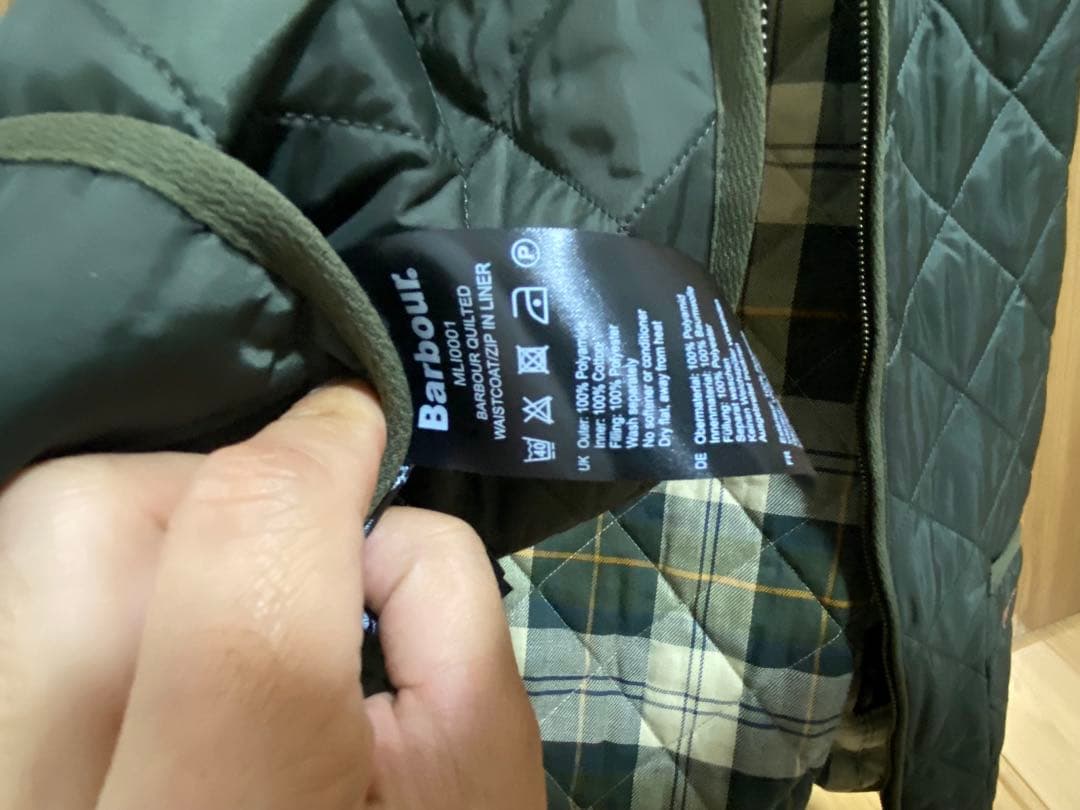 Barbour キルティングベスト　ZIP IN LINER サイズ38