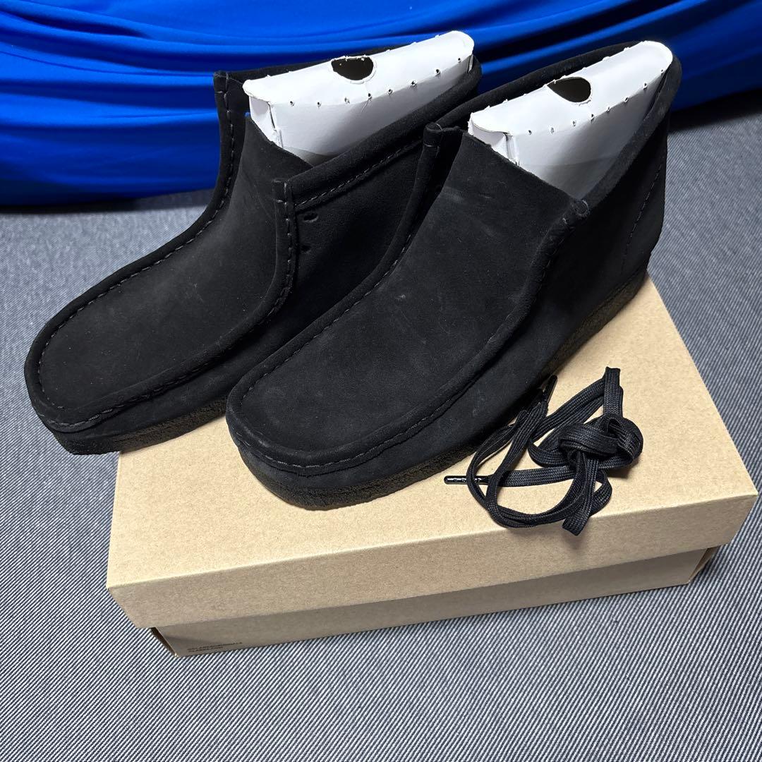 靴 Clarks wallabee boot BLACK suede