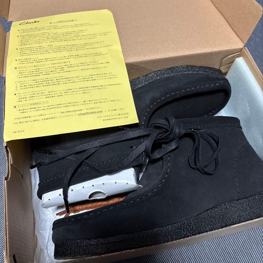 靴 Clarks wallabee boot BLACK suede