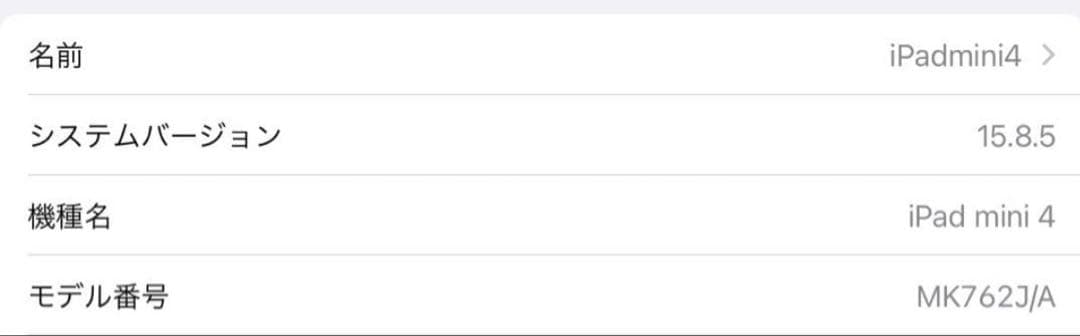 iPad mini 4 128GB セルラー　SIMフリー
