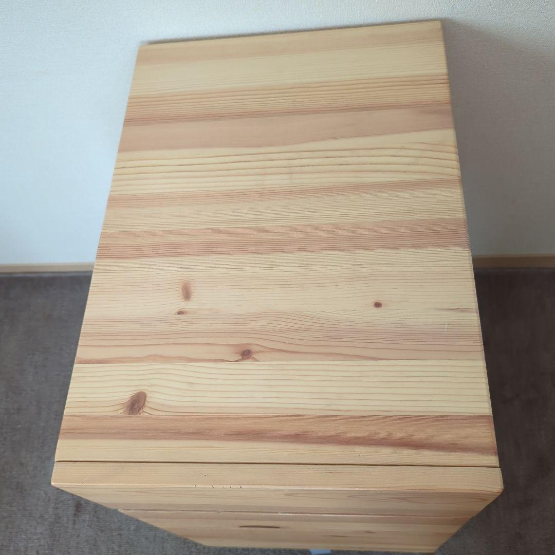 無印良品 パイン材 デスクワゴン デスクキャビネット